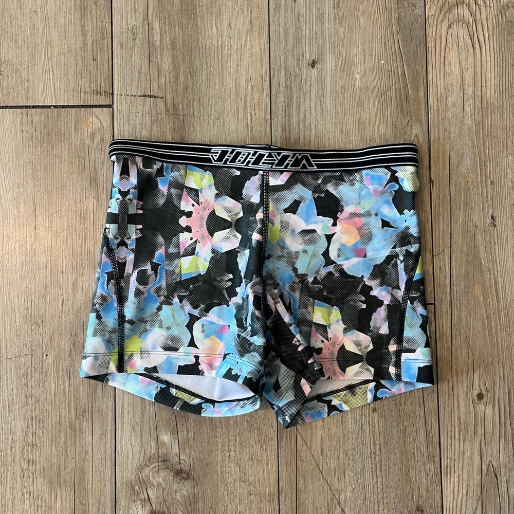 Jolyn Women's Athletic Shorts - Black and Multicolor